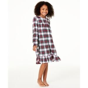 Matching Kids Stewart Plaid Family Pajamas Nightgowns Size 14-16 Red NWT